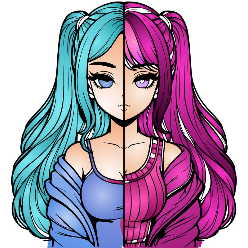 realistic girl split