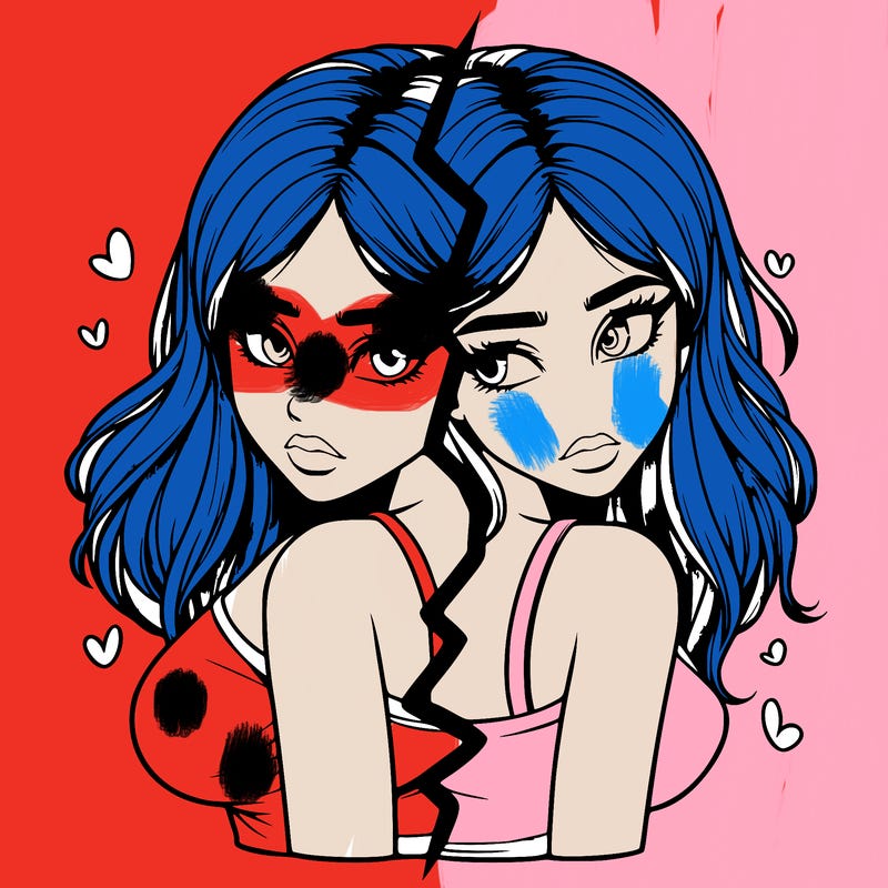 realistic girl split