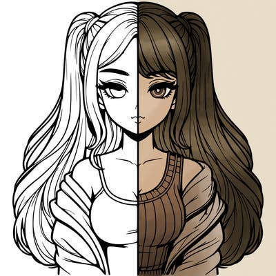 realistic girl split