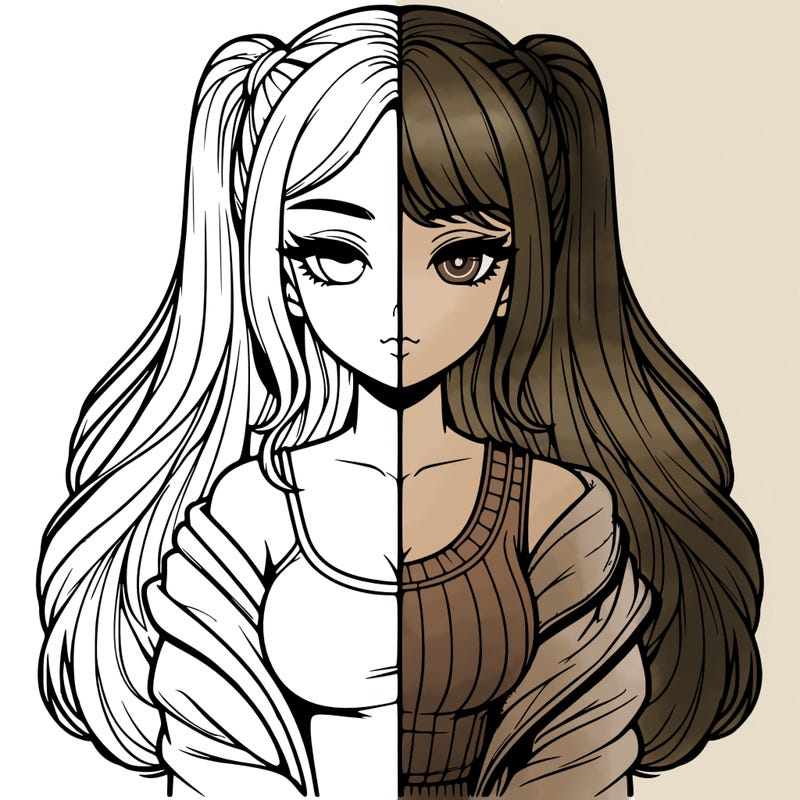 realistic girl split