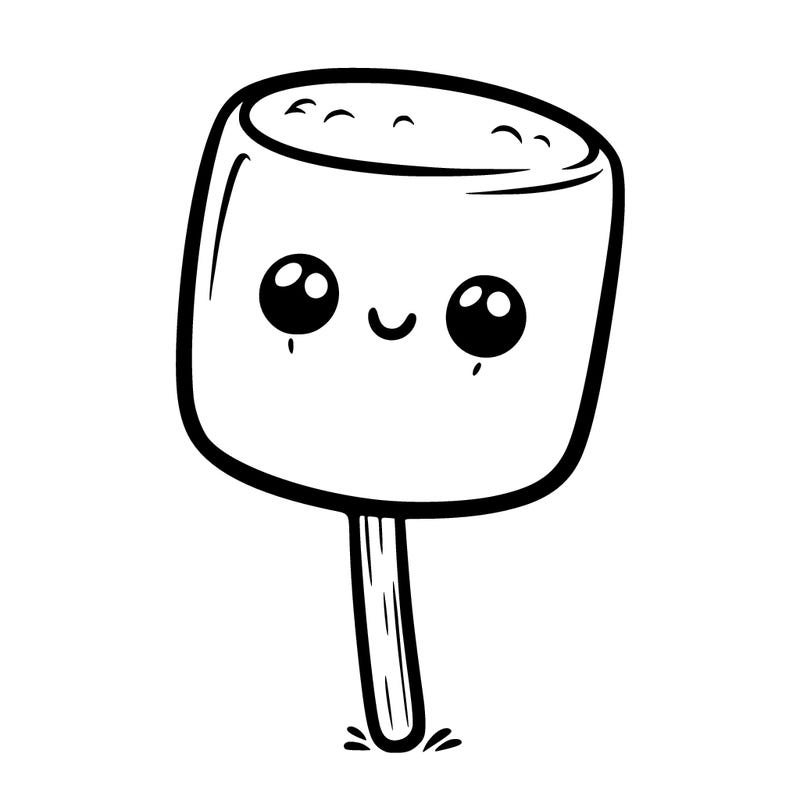 marshmallow on a stick