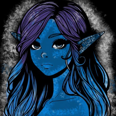 elf girl realistic dark fantasy