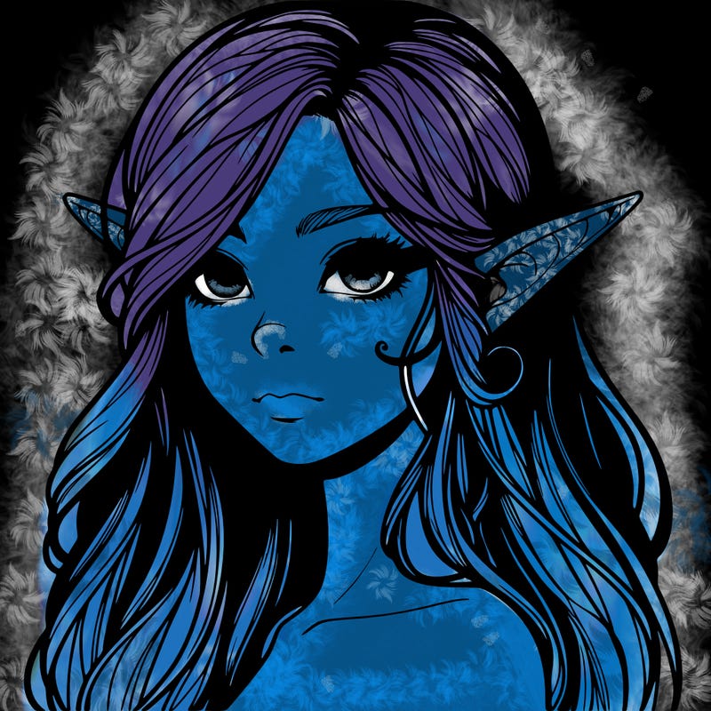 elf girl realistic dark fantasy