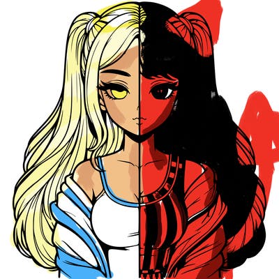 realistic girl split