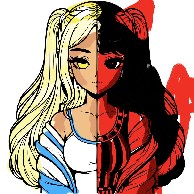 realistic girl split