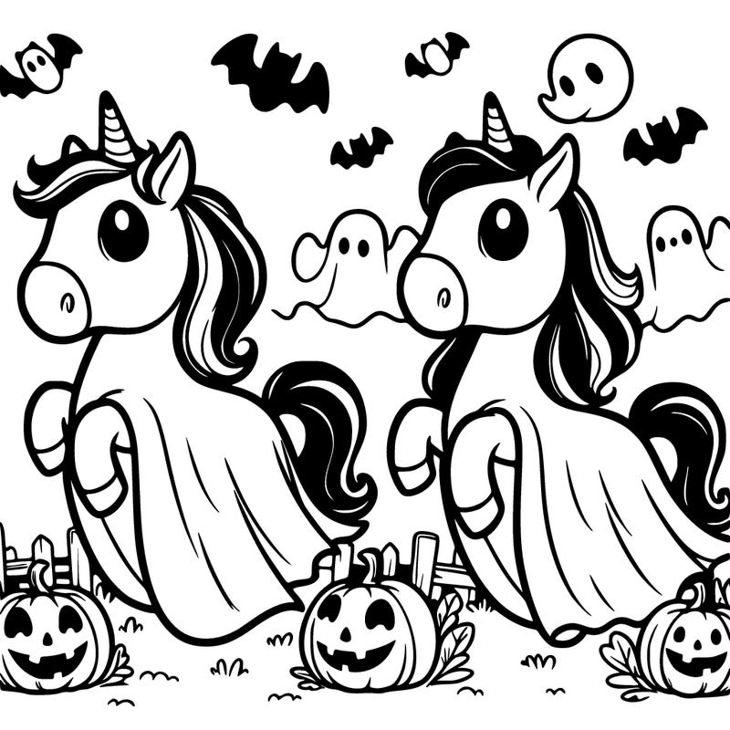 ghostly horses on halloween