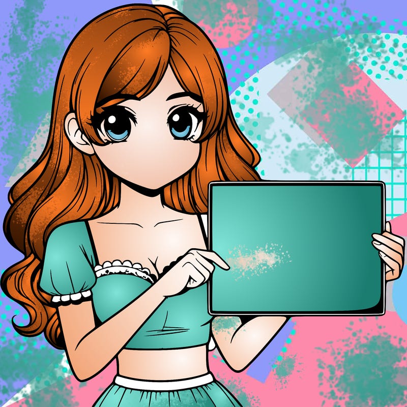 realistic pretty girl holding blank sign