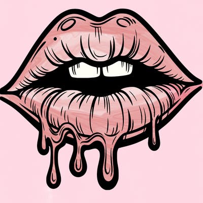 lips that look realistic and drip