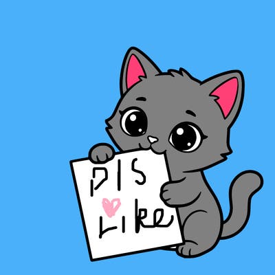 a small cat with a blank sheet of paper in its hand. the cat is sooooooo cute!