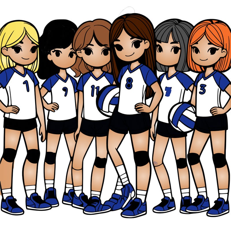 volleyball team of girls
