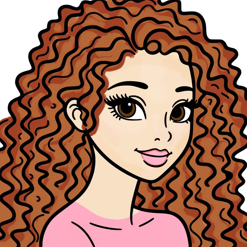 woman with curly hair