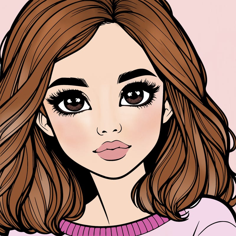 realistic girl whith cute eyes