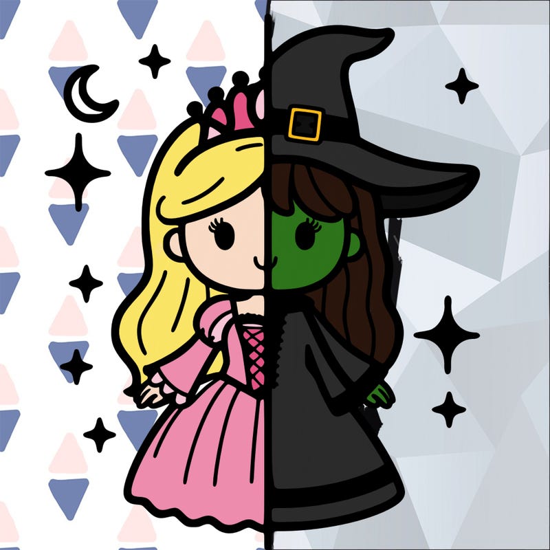 split princess and witch