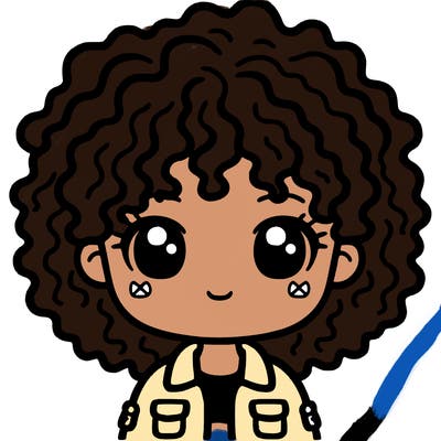 curly hair girl k-pop hunter american