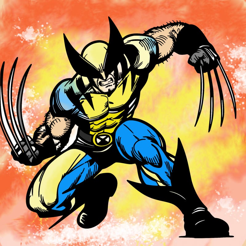wolverine in intense combat