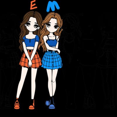 a group of girls realistic