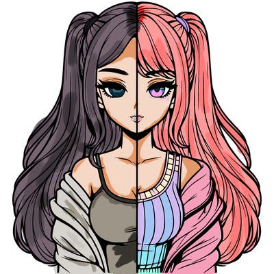 realistic girl split