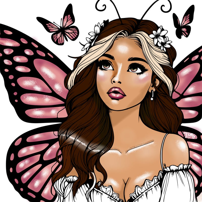 butterfly fairy realistic girl