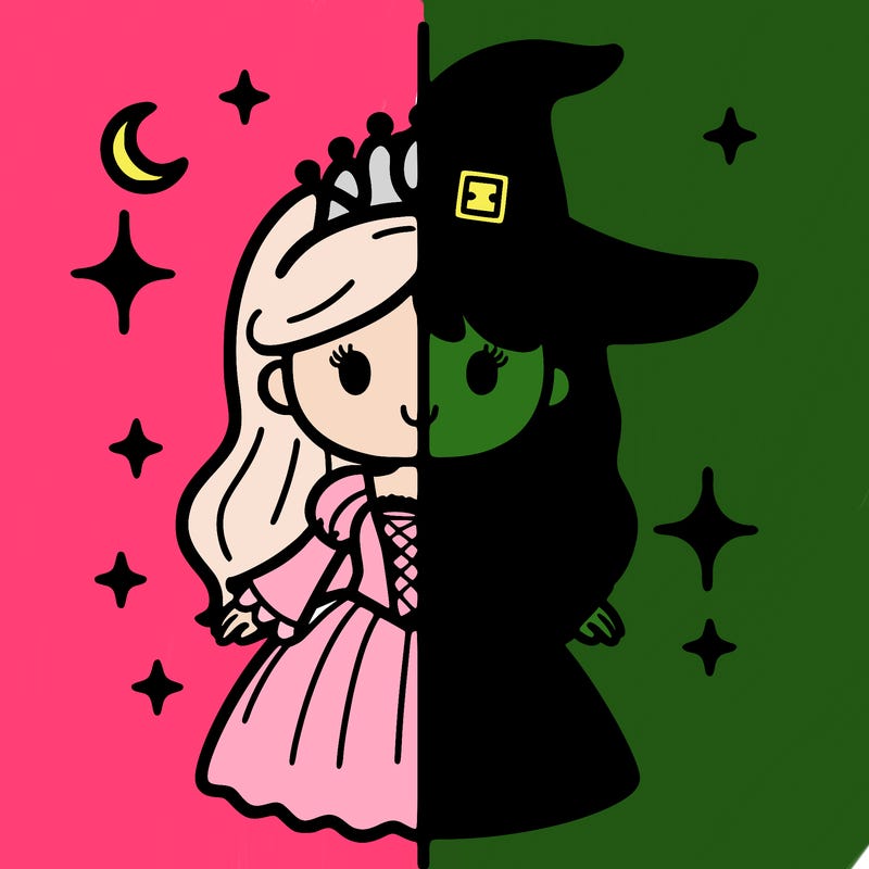 split princess and witch