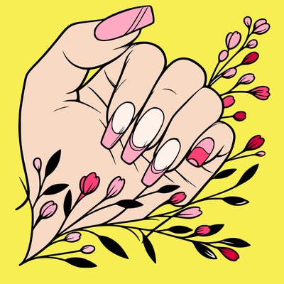 nails with french tip