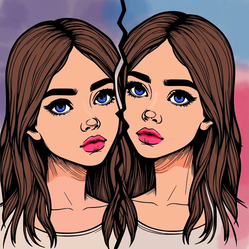 realistic girl split