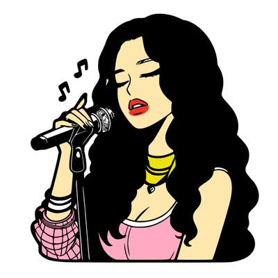 realistic female singer