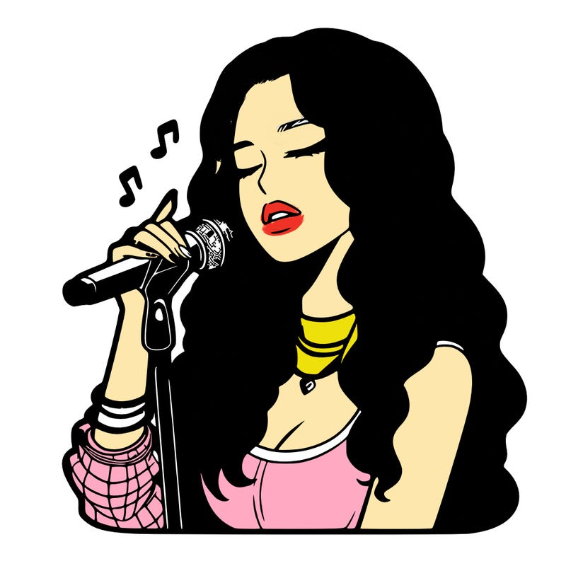 realistic female singer