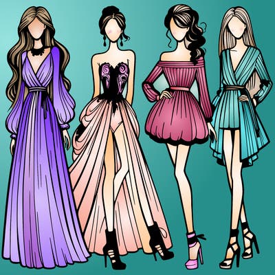 fashion models dresses