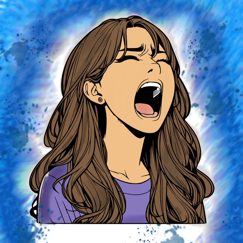 screaming realistic, girl