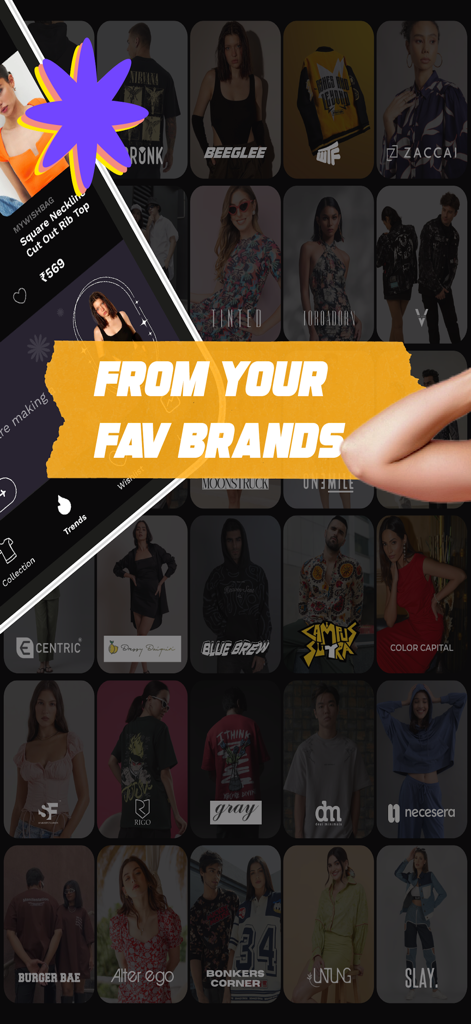 Una muestra de ropa de moda de varias marcas locales disponibles en la aplicación Slikk