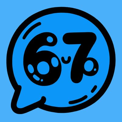 bubble that says 67