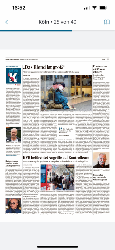E-Paper-KSTA - Digitale Seitenansicht der Zeitung Koelner Stadt-Anzeiger in der E-Paper-KSTA-App