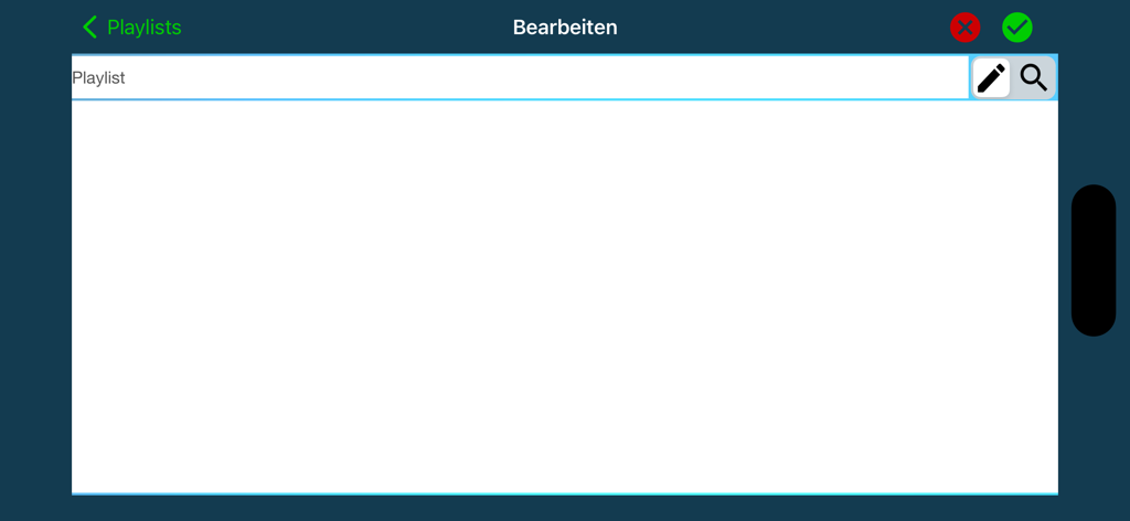 Interfaz para editar listas de reproducción M3U en la aplicación Russia Tv Box.