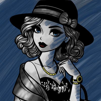 stylish evening girl