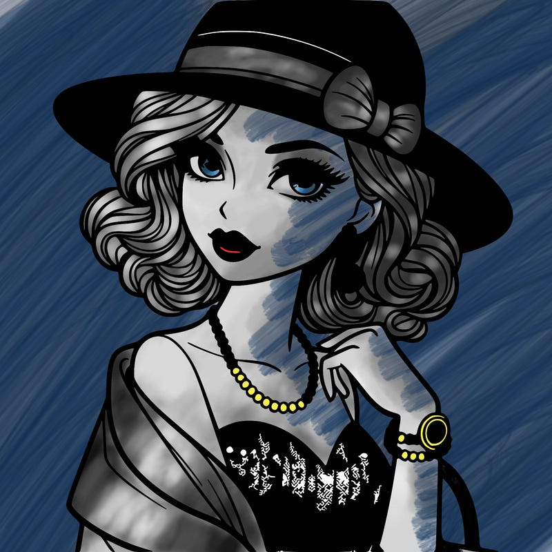 stylish evening girl