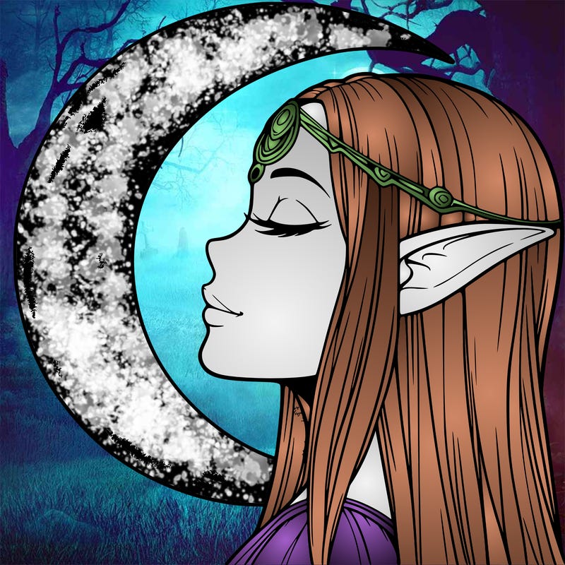 a realistic moon elf