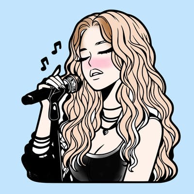 realistic female singer