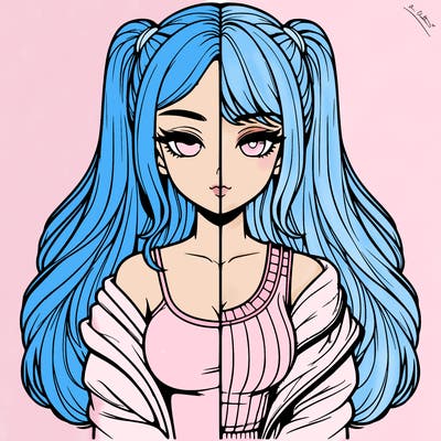 realistic girl split