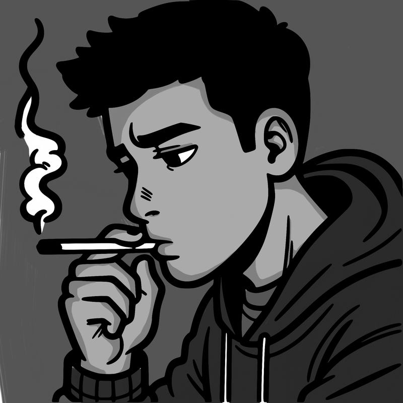 a guy smoking