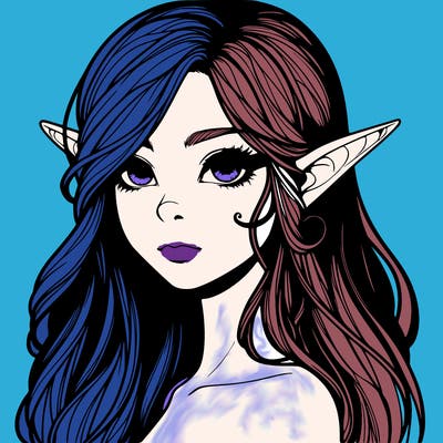 elf girl realistic dark fantasy