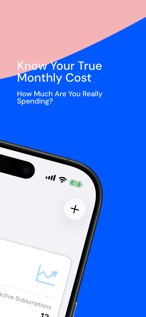 Track Subscription: ManageSubs - ManageSubs app interface displaying monthly subscription cost tracking and active subscriptions dashboard