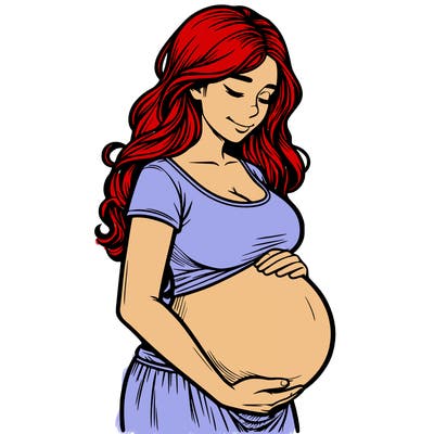 woman heavily pregnant realistic