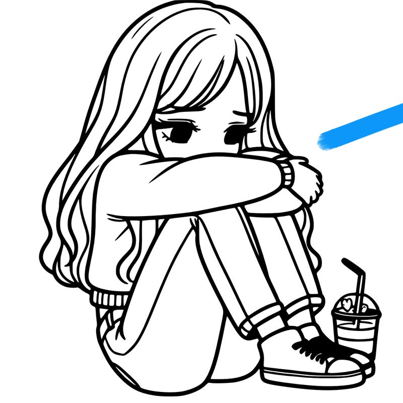 a girl  after a breakup