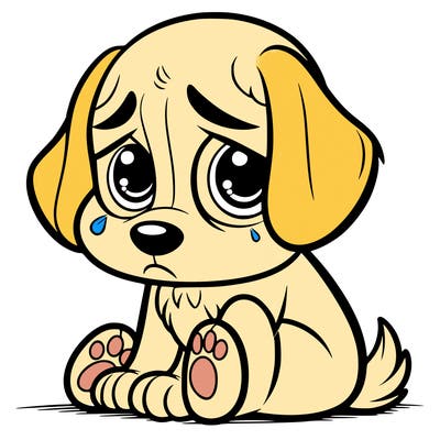 sad dog