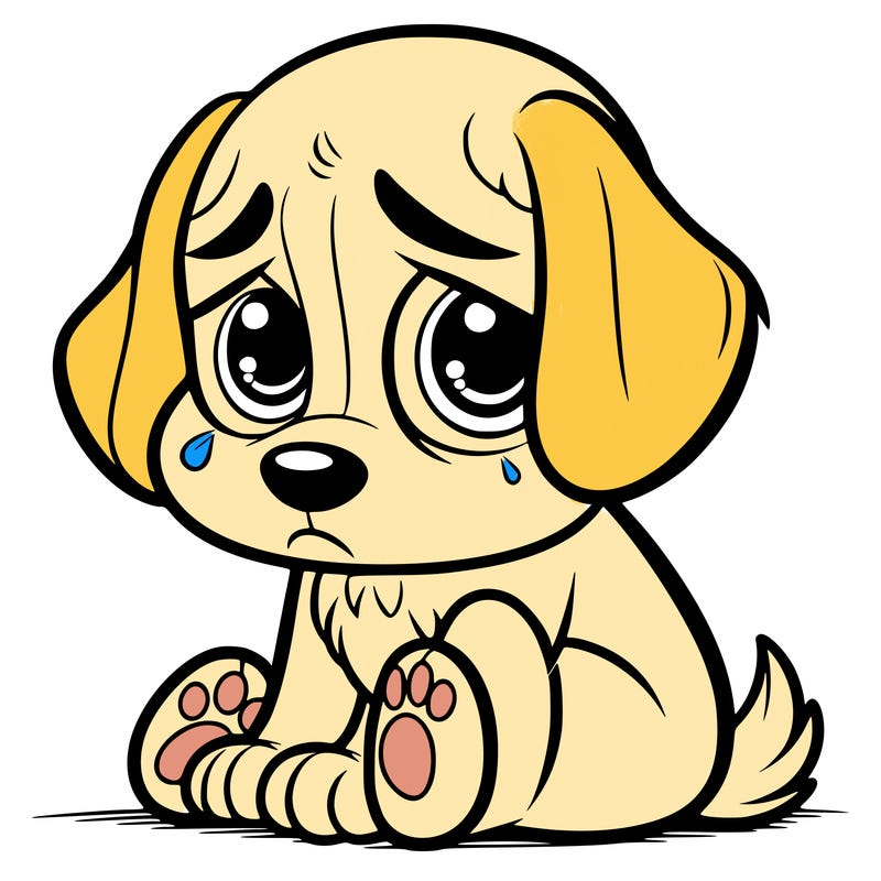 sad dog
