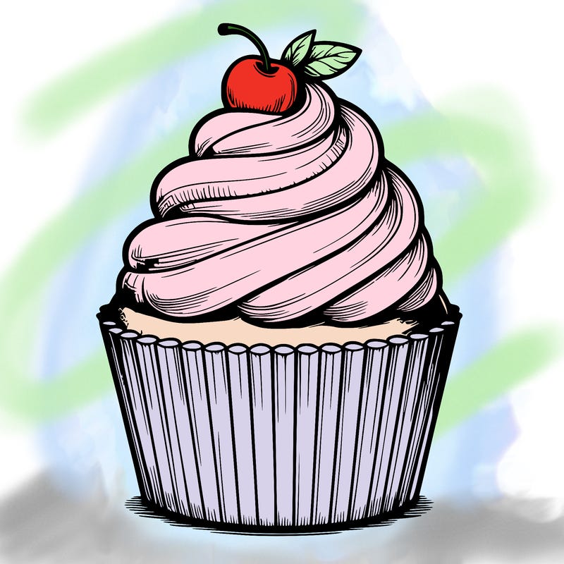 realistic cupcake