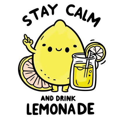 stay calm and drink lemonade