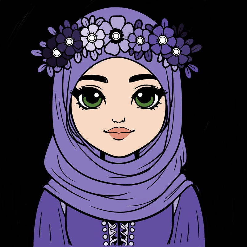 realistic girl with flower crown