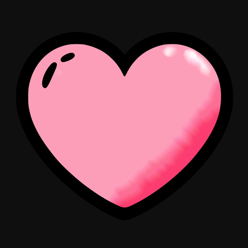 a blank heart
