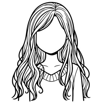 girl with hair but no face